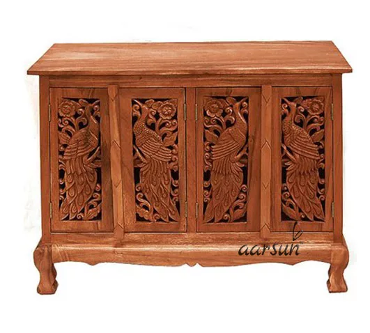 Peacock Design Cabinet Side Table