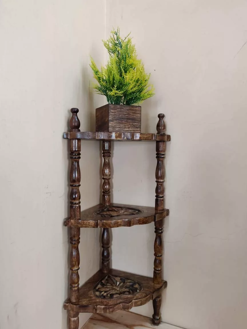 Image for Handmade Wooden Corner Stand UH-COR-0011-A