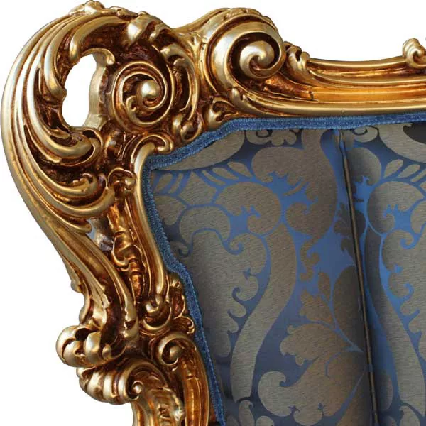 Luxury Sofa Set teak wood in gold finish UH-SF-0003-B