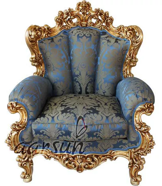 Luxury Sofa Set teak wood in gold finish UH-SF-0003-C