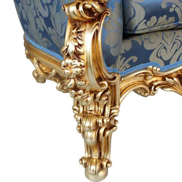 Luxury Sofa Set teak wood in gold finish UH-SF-0003-F