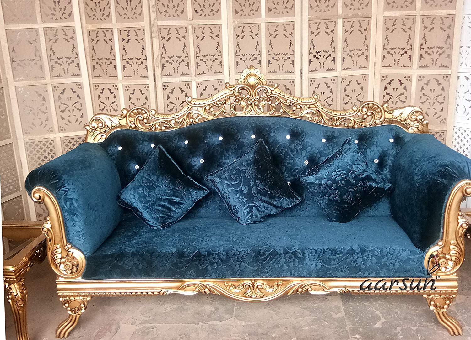 Luxury Teak Wood Living Room Set Wooden Furniture UH-SF-0080-C