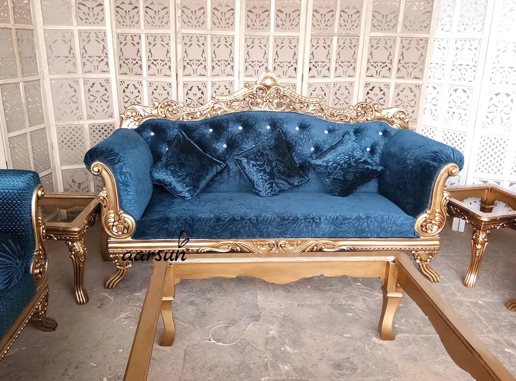 Luxury Teak Wood Living Room Set Wooden Furniture UH-SF-0080-H