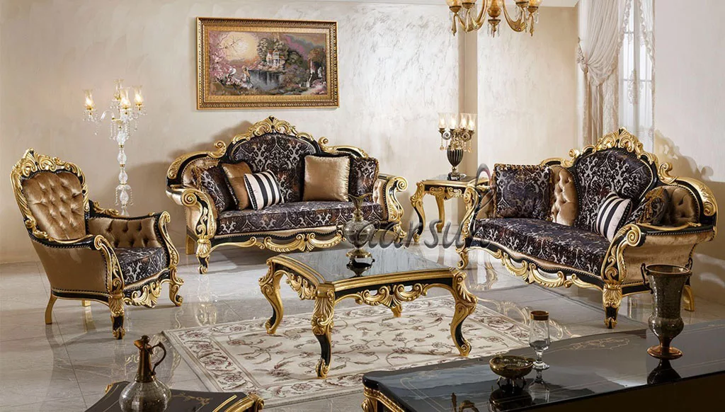 UH-SF-0010 Wooden Mushtan Sofa Set