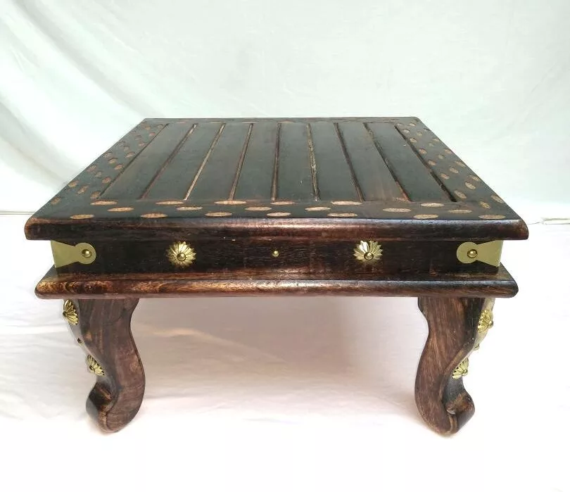 Pooja Chowki - Singhasan in Teak Wood UH-CHWK-0005-A
