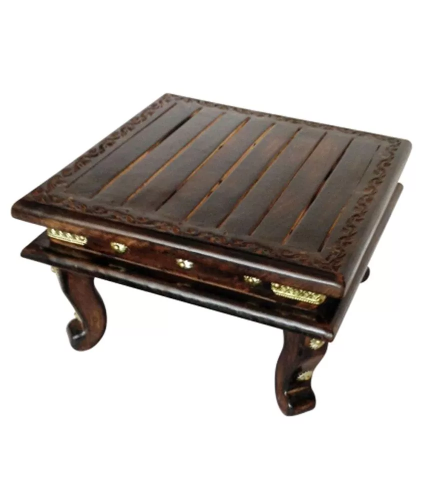 Pooja Chowki - Singhasan in Teak Wood UH-CHWK-0005-B