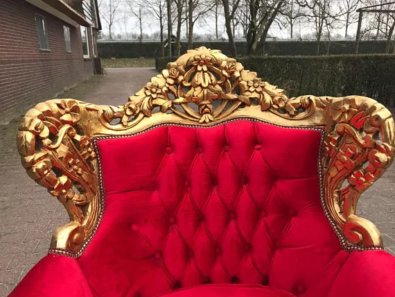 Royal Wood Sofa in Gold Finish UH-SF-0025-D