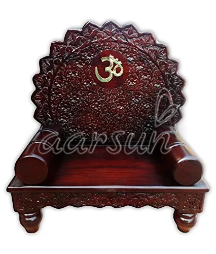 Aarsun Wooden Puja Chowki Handcrafted by skilled artisan