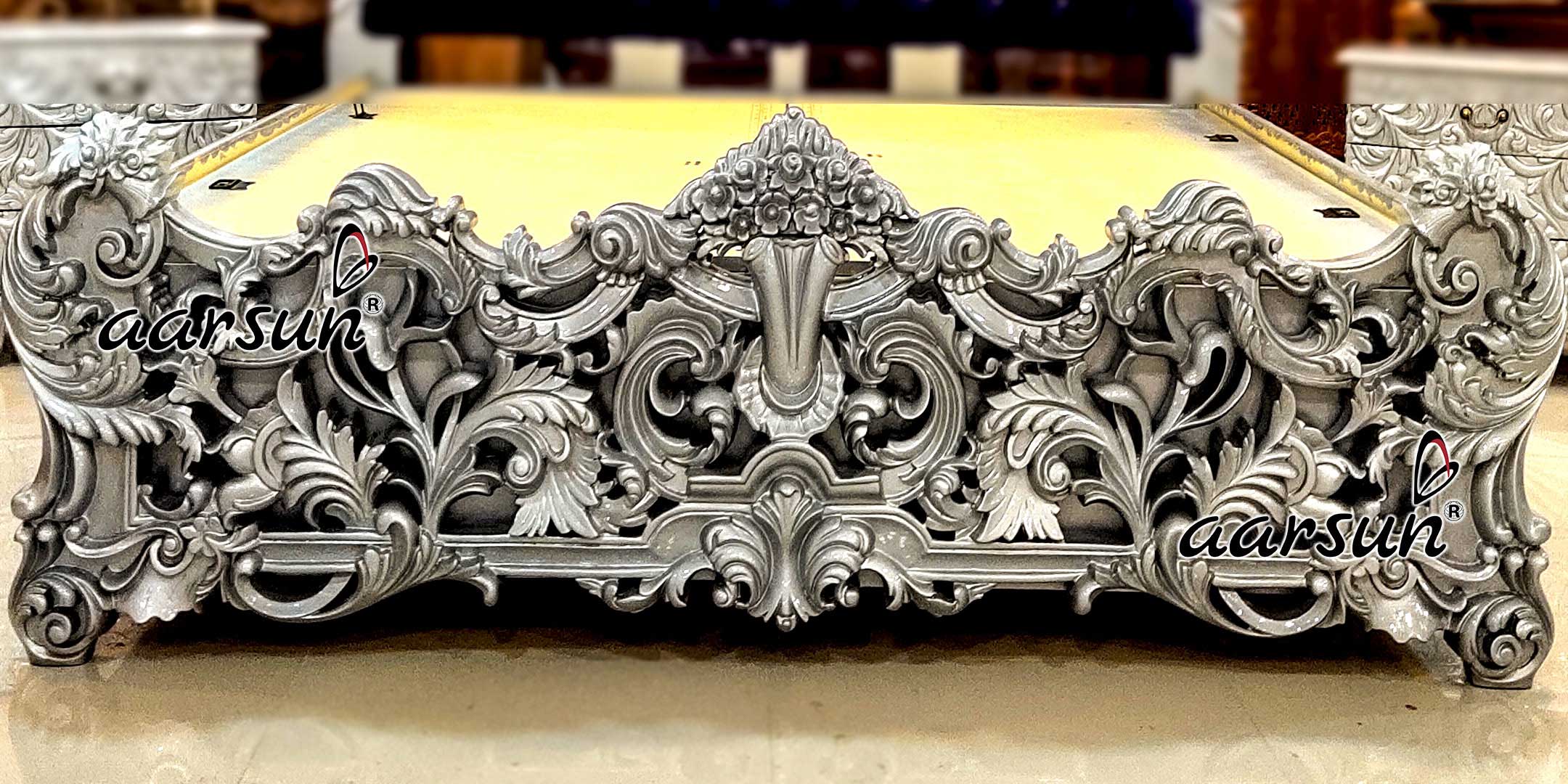 Silver Bed Design with Two Night Stand Table YT-232-A