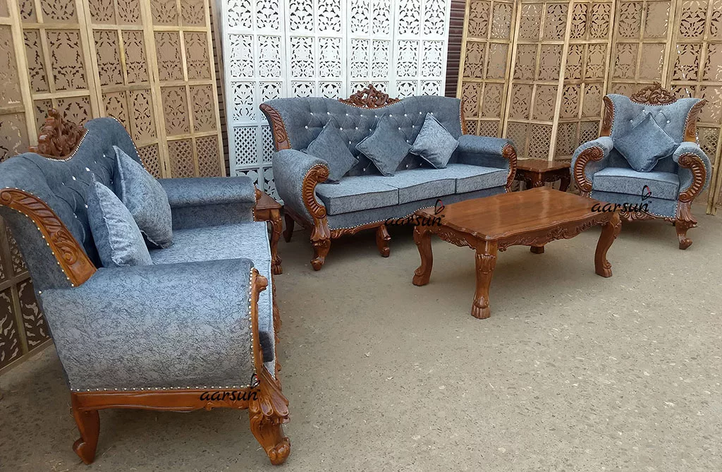 Teak Wood Sofa Set – Natural Finish SF-0079-A