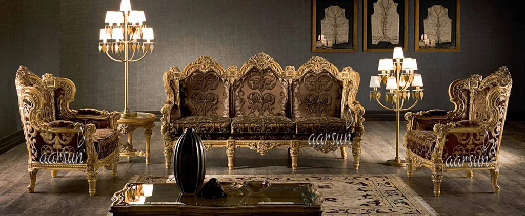 UH-SF-0089 Aarsun Victorian sofa set