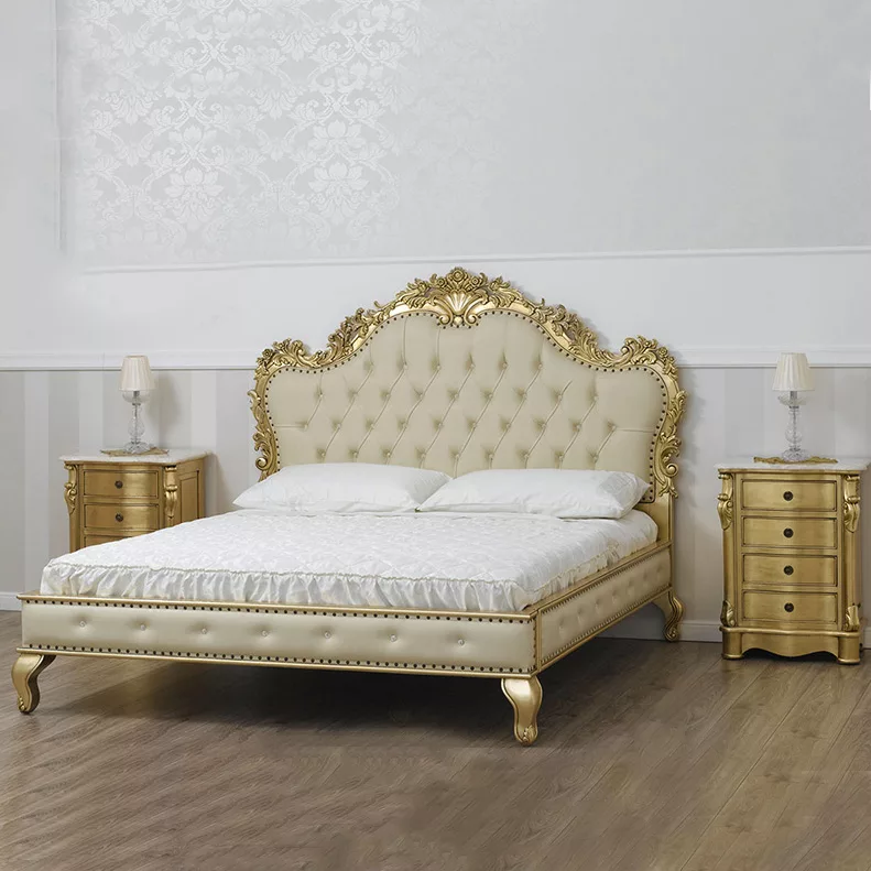 UH-BED-0043 Aarsun Wooden Antique Style Bed