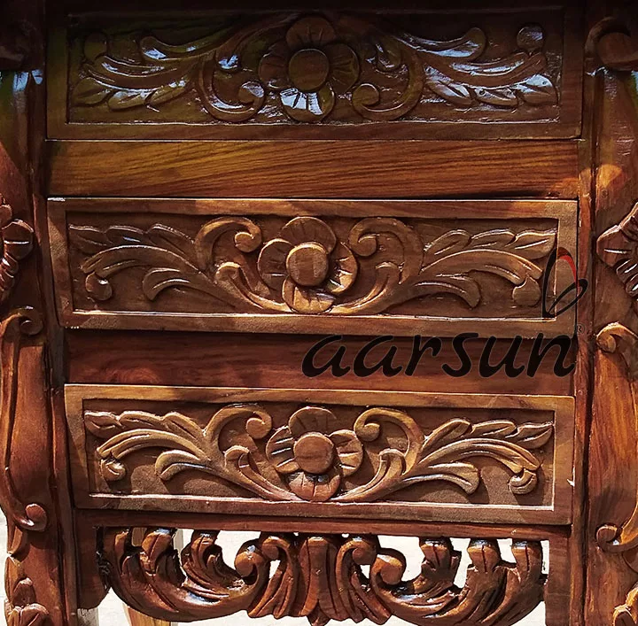 Wooden End Table in Sheesham Wood Pack of 2 UH-SDTB-0033-B