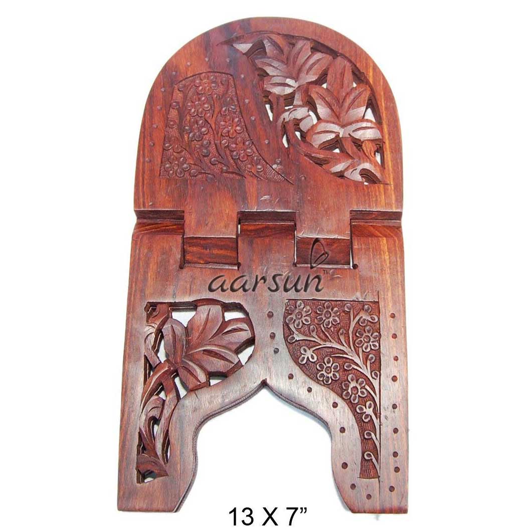 UH-RHS-0008 Wooden Gutka Stand Holy Book Stand Aarsun