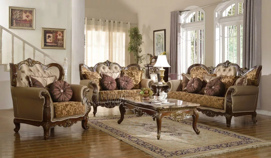 UH-SF-0065 Wooden hand-crafted Sofa Set