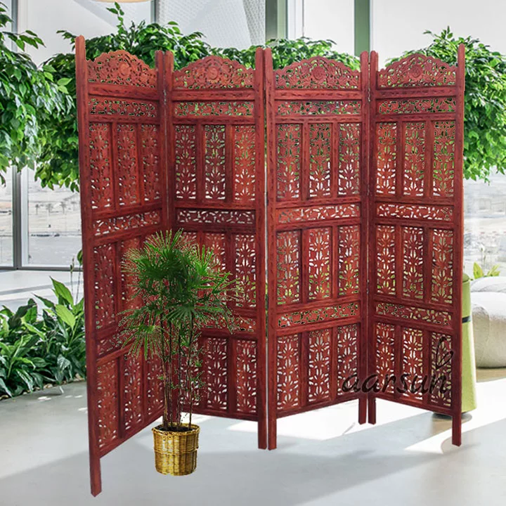 Wooden Partition Leaf Carving UH-RD-0006