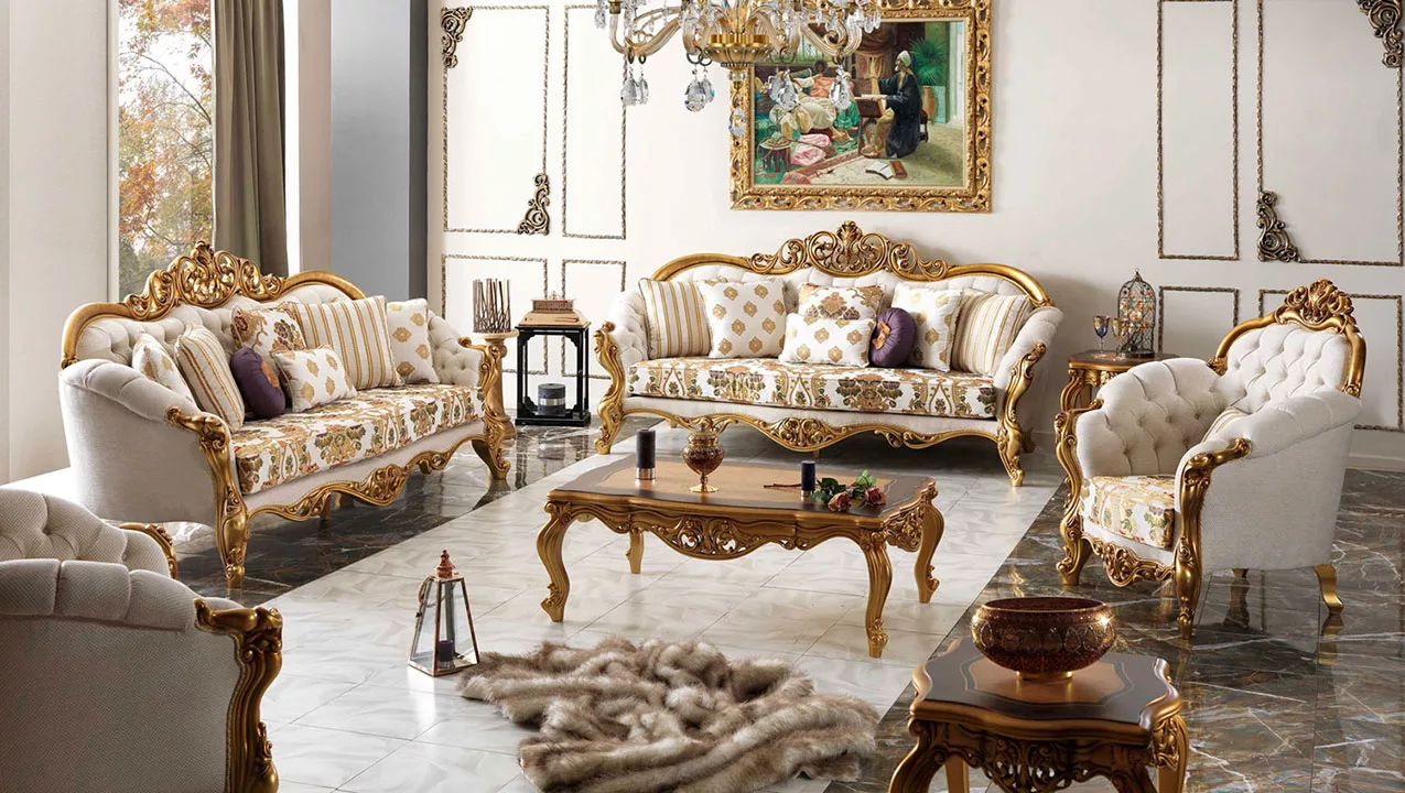 Antique Look Sofa Set UH-SF-0098