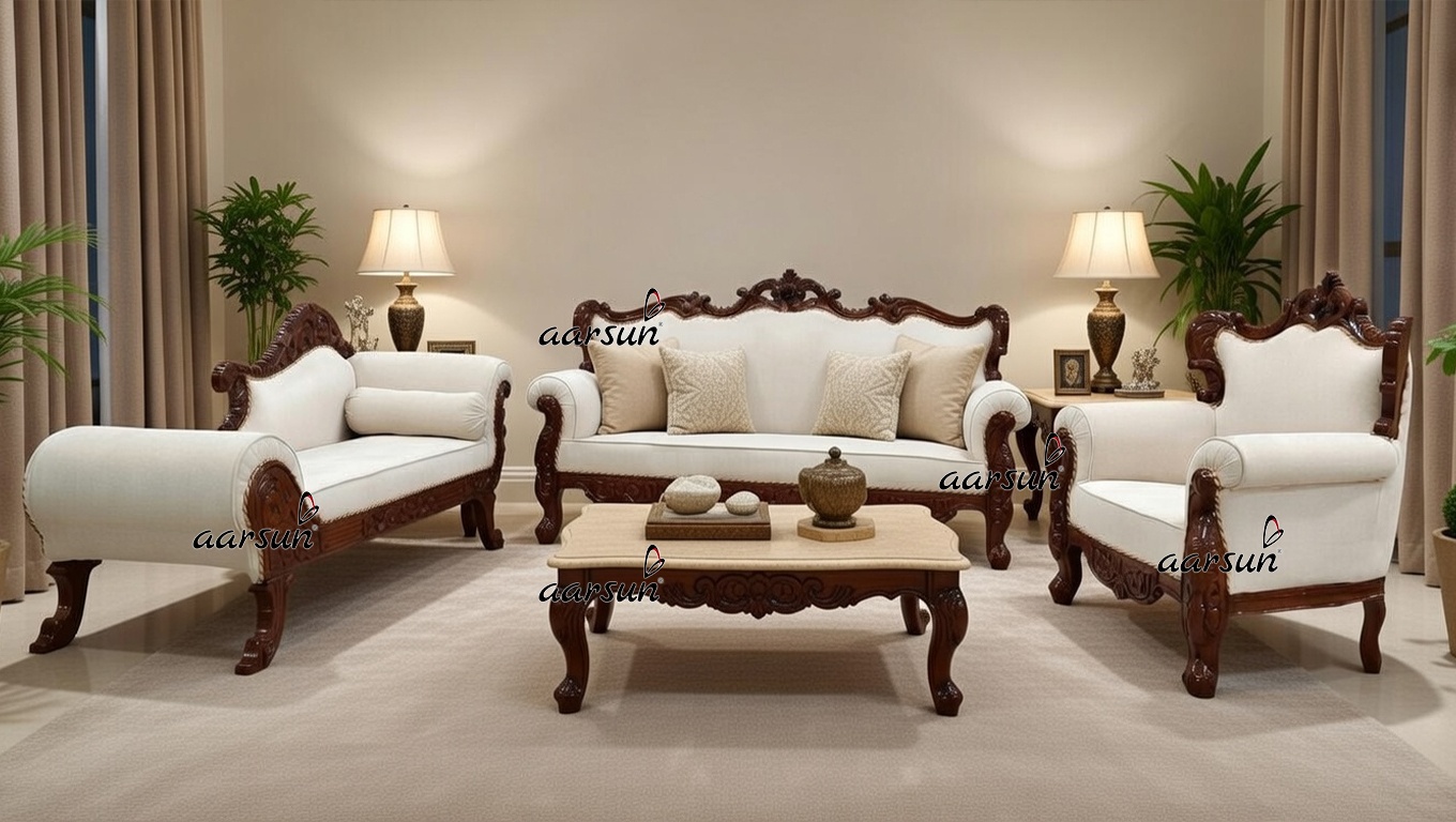 Image for Classic Sheesham Sofa Set for Living Room UH-YT-264