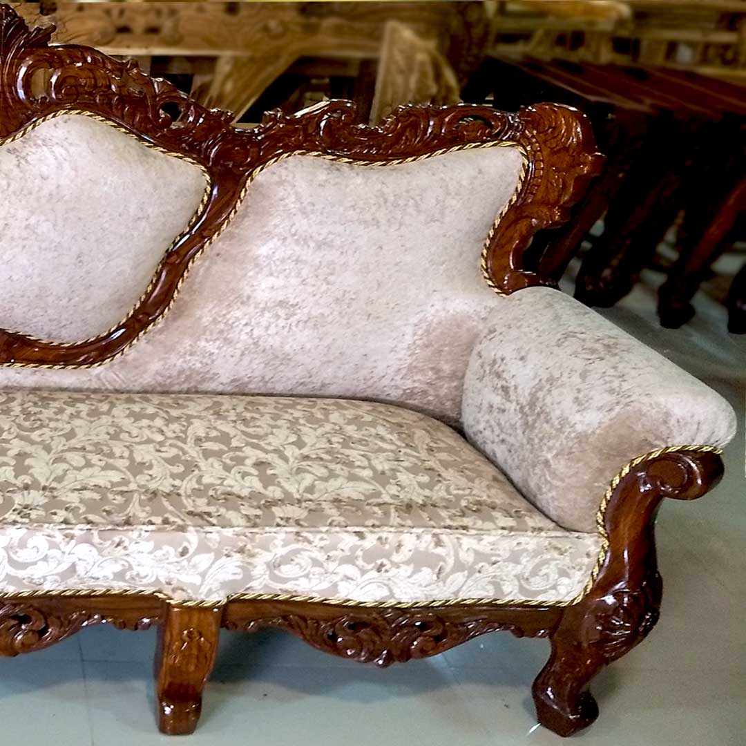 Hand Carved Sofa Set Sheesham Wood-B