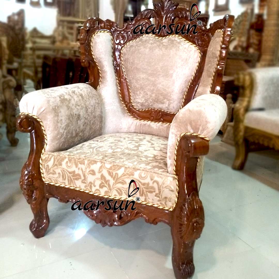 Hand Carved Sofa Set Sheesham Wood-C