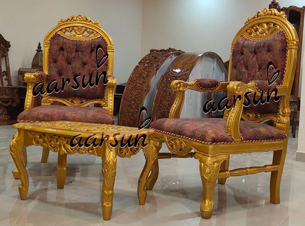 Metallic Gold Bed -Luxury Bedroom Furniture UH-YT-259-C