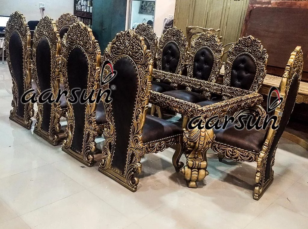 Antique Gold Dining Set in 10 Seater YT-135 A