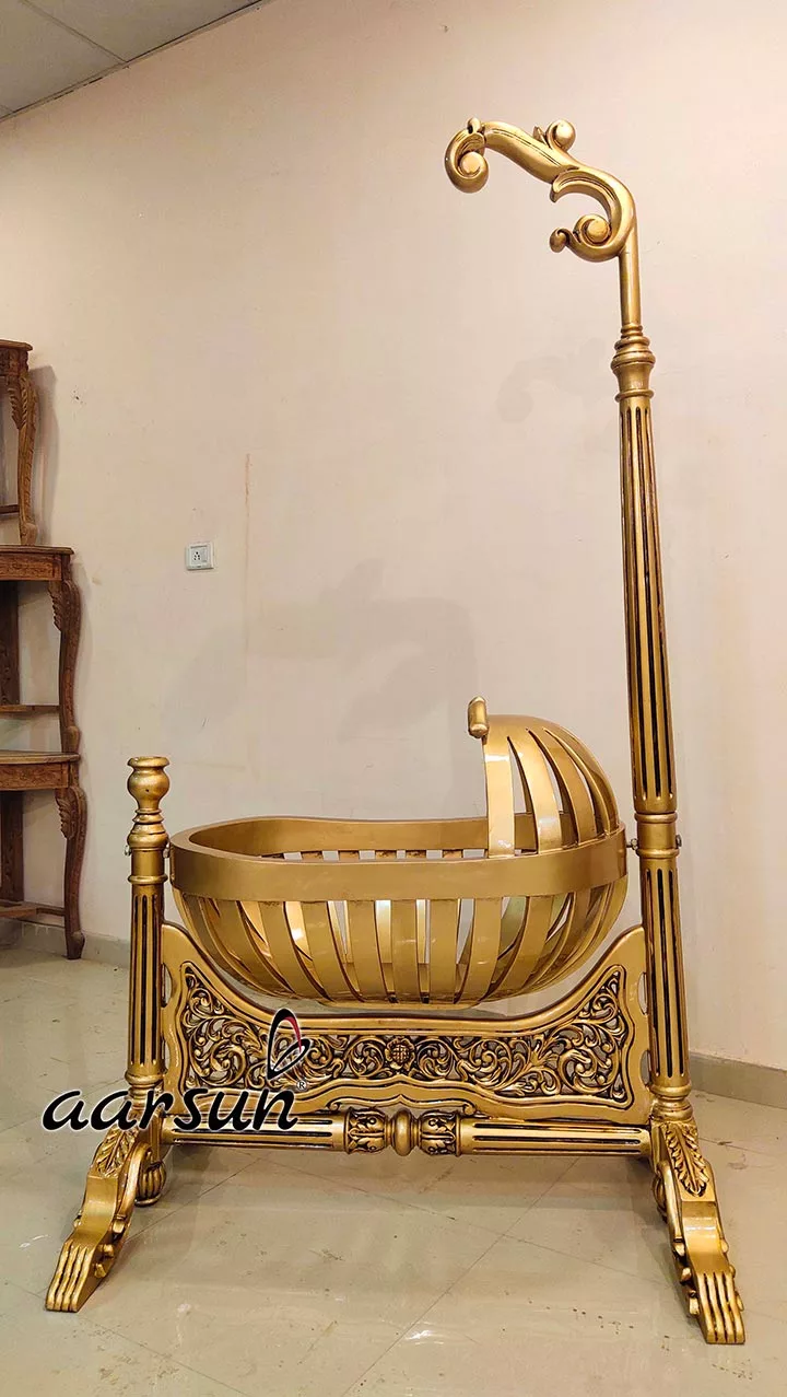 Handcrafted Gold Finish Cradle YT-263-C