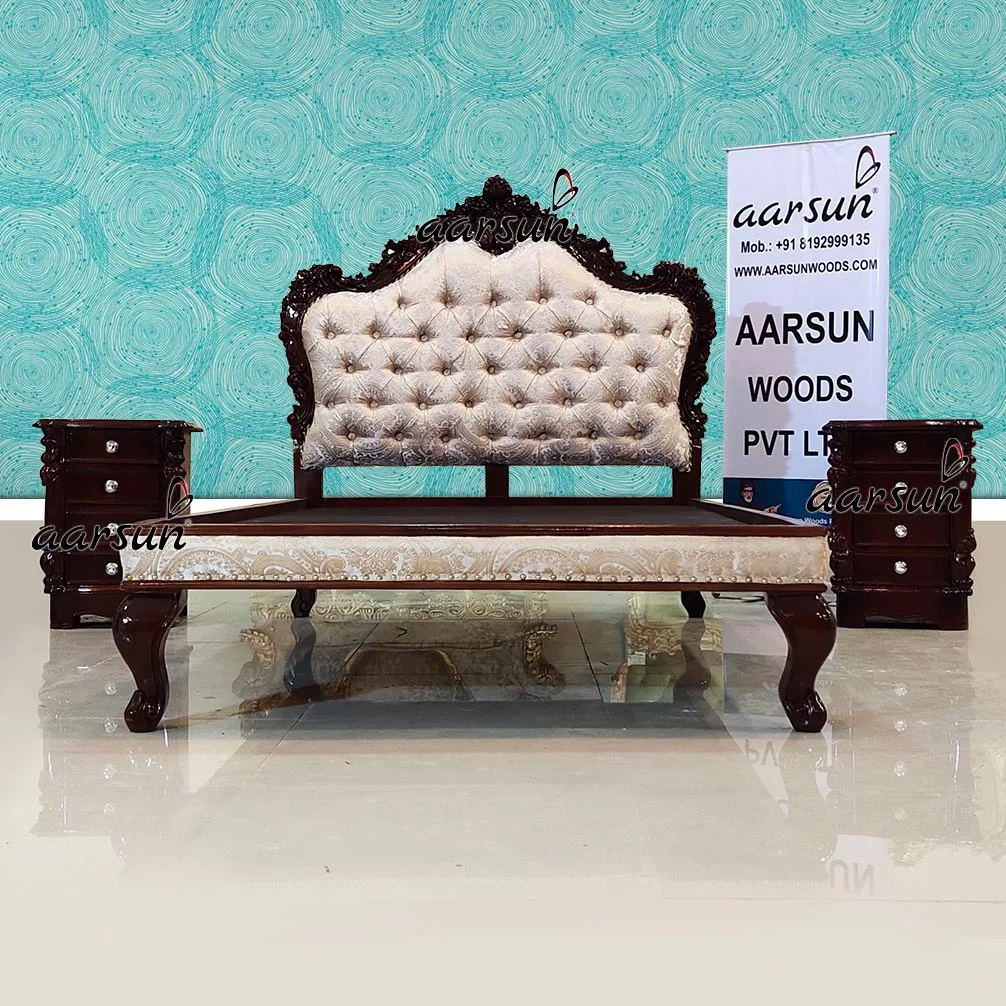 Handcrafted Wooden Bed Diwan for Home