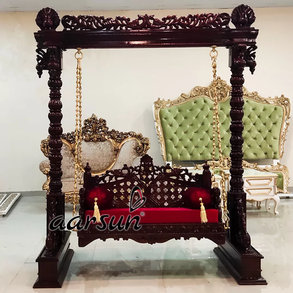 Indoor Wooden Jhoola Swing for Home