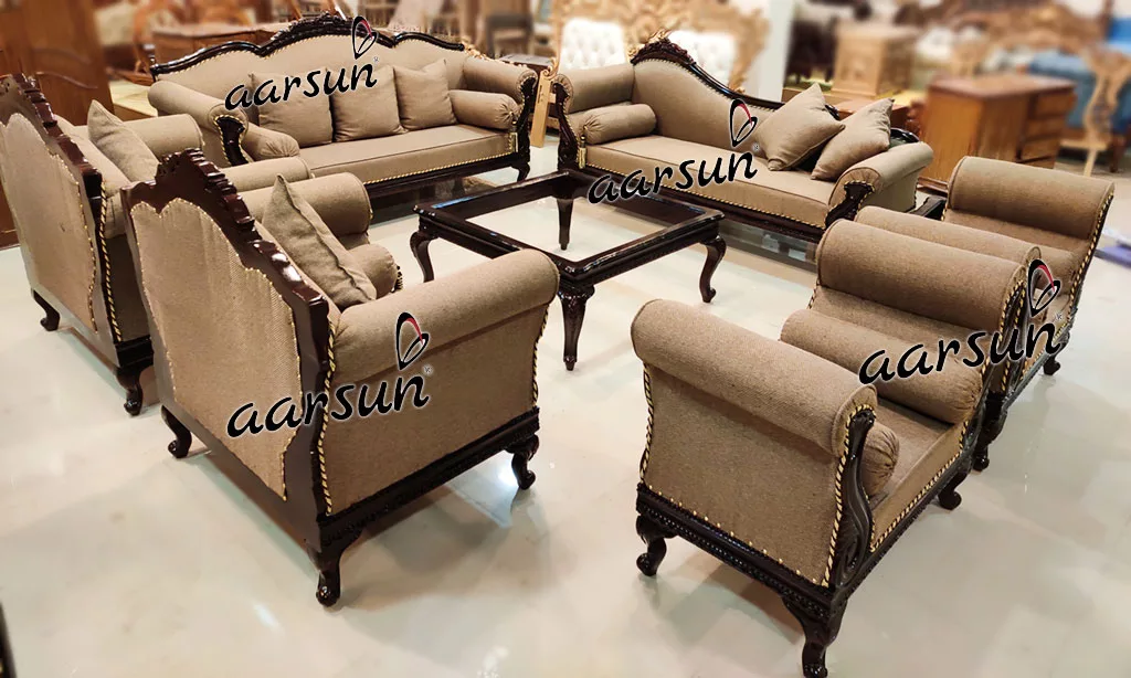 10 Seater Sofa Set in Walnut Finish UH-YT-182