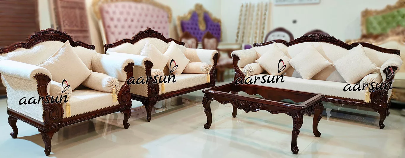 6 Seater Glossy Finish Sofa Set UH-YT-303