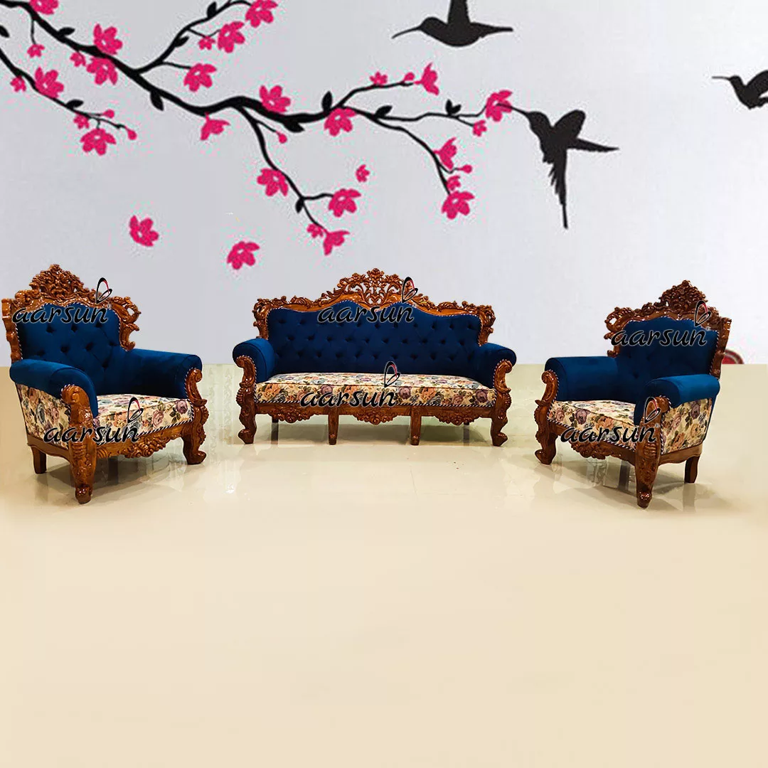 wooden sofa set, honey finish, teak wood factory price best quality