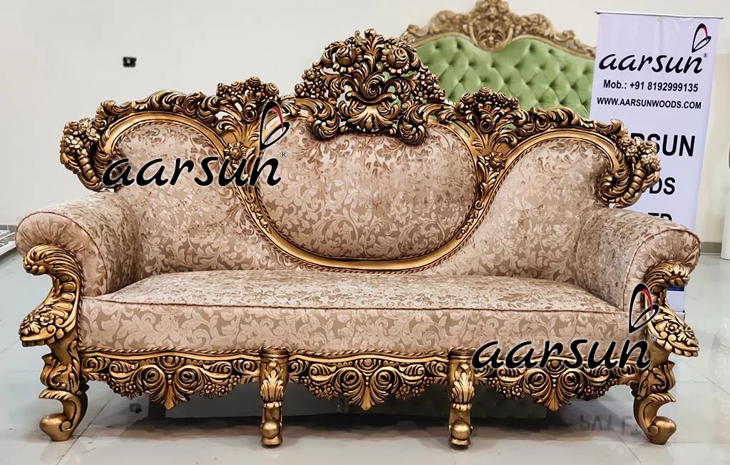 Aarsun Luxury Sofa Set in Gold Finish UH-YT-292(A)-G