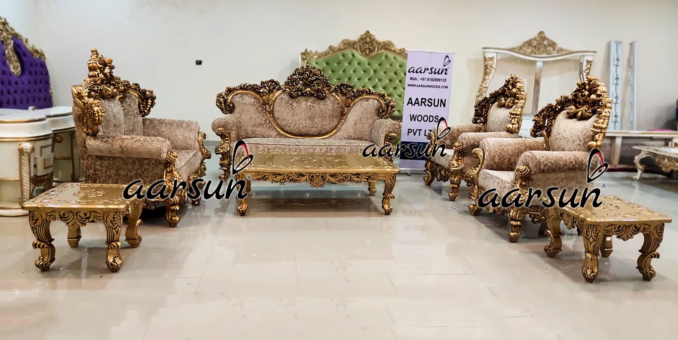 Luxury Sofa Set in Gold Finish UH-YT-292(A)