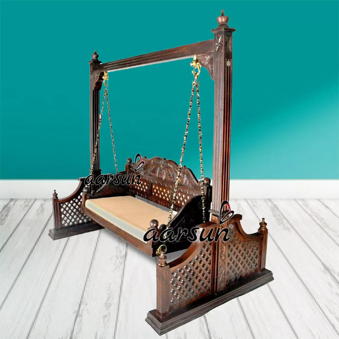 Floor Standing Teak Wood Swing SWG-0050