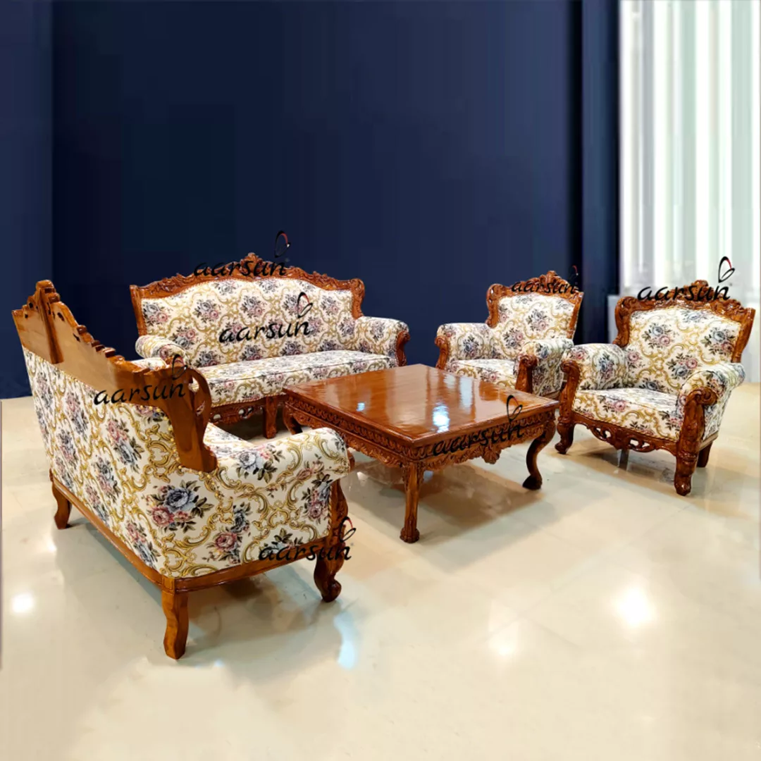 Image for UH-YT-220-Hand-Carved-Sofa-Set-Teak-Wood