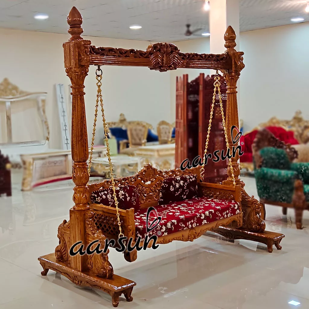 Aarsun Wooden Indoor Jhula Swing Floor Standing UH-YT-286