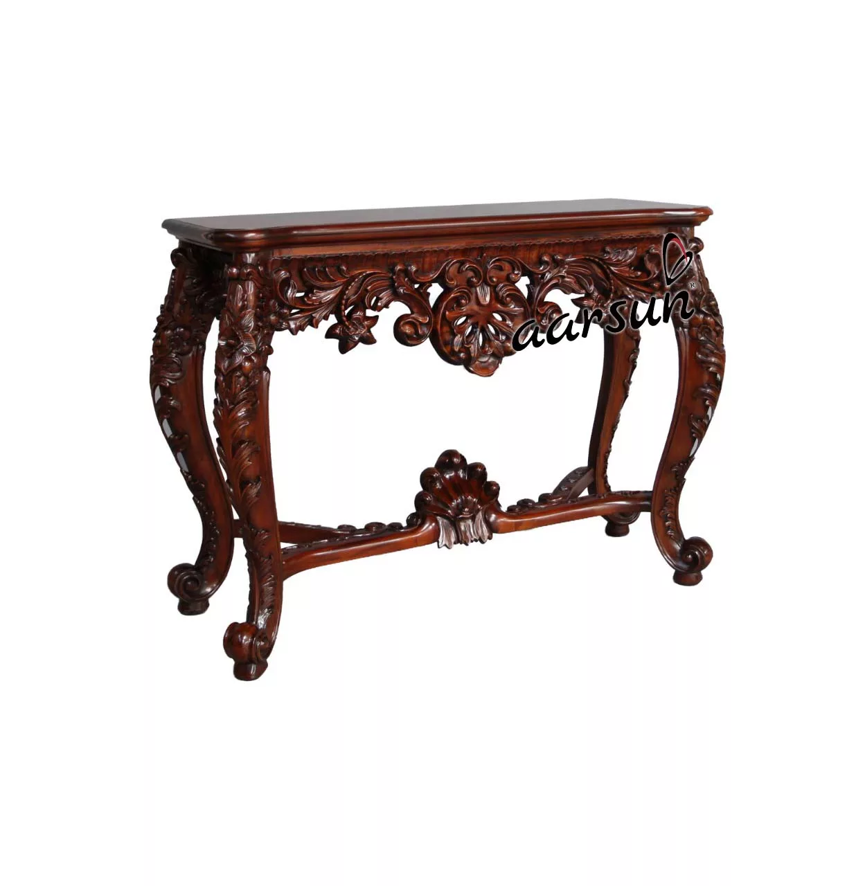 Carved Wood Console Table