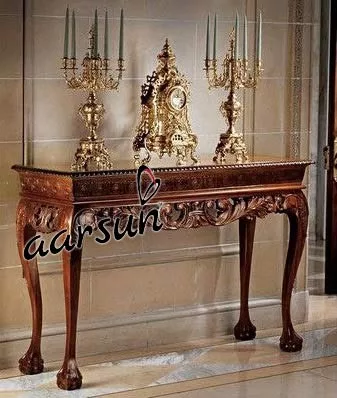 Handcrafted Wooden Console Table