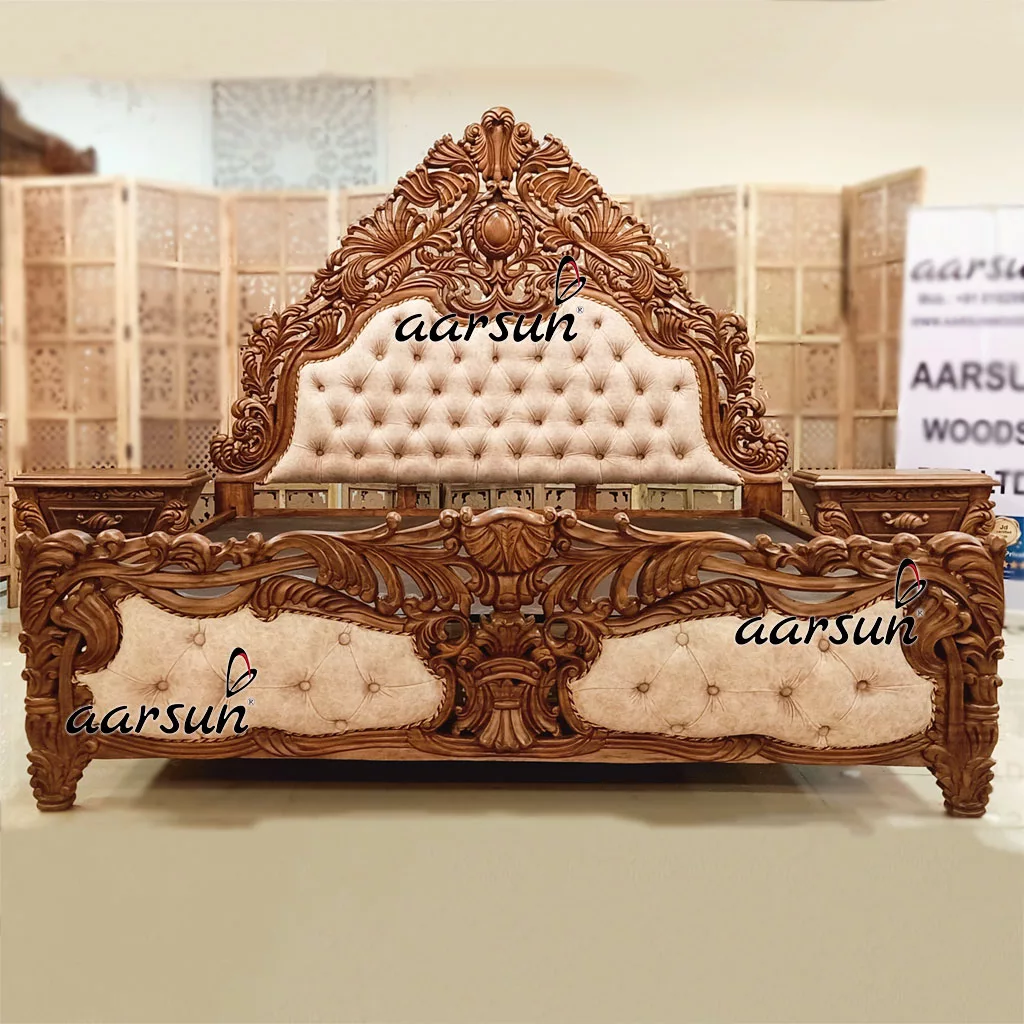 Aarsun Super King Size Bed in Matte Finish UH-YT-322