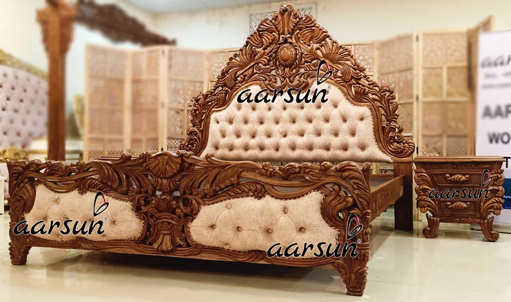 Aarsun Super King Size Bed in Matte Finish UH-YT-322