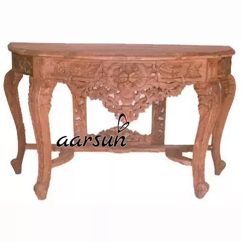 Traditional Console table in teak wood