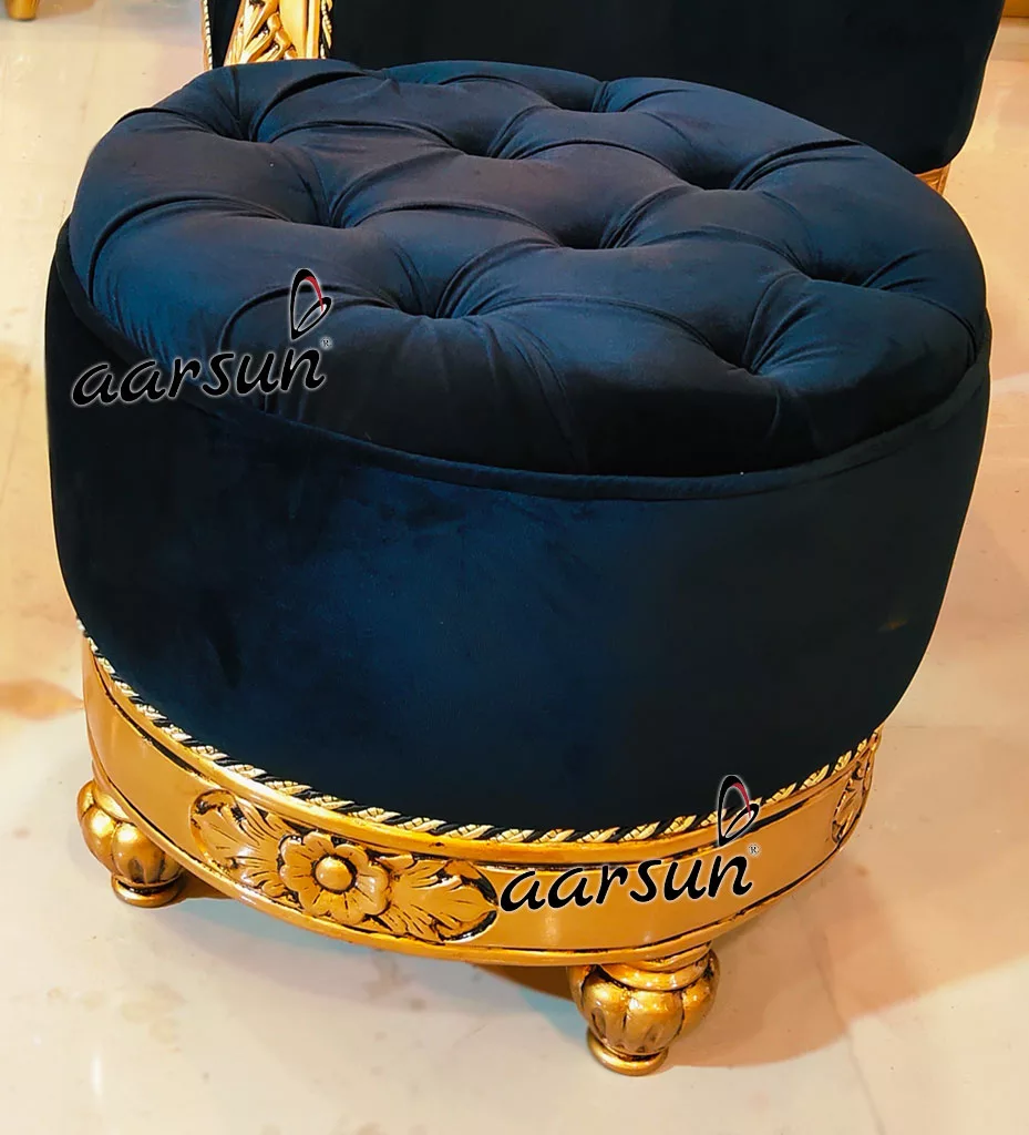Luxury Chesterfield Sofa in Black & Gold UH-YT-348-A