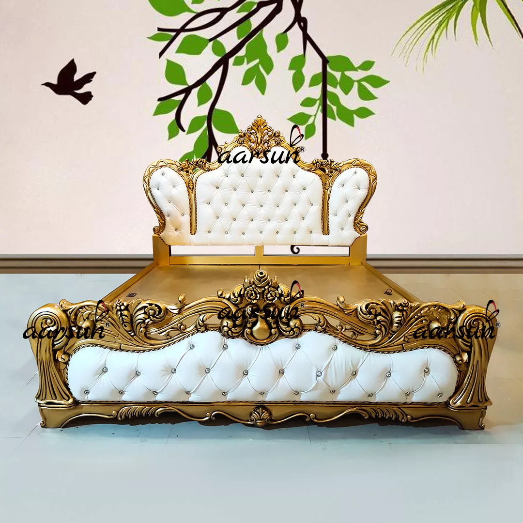 Image for Luxury Classic King Size Bed in Teak Wood UH-YT-343