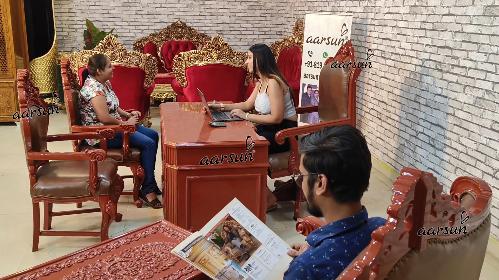 Office Furniture in Solid Teak Wood - Image 10