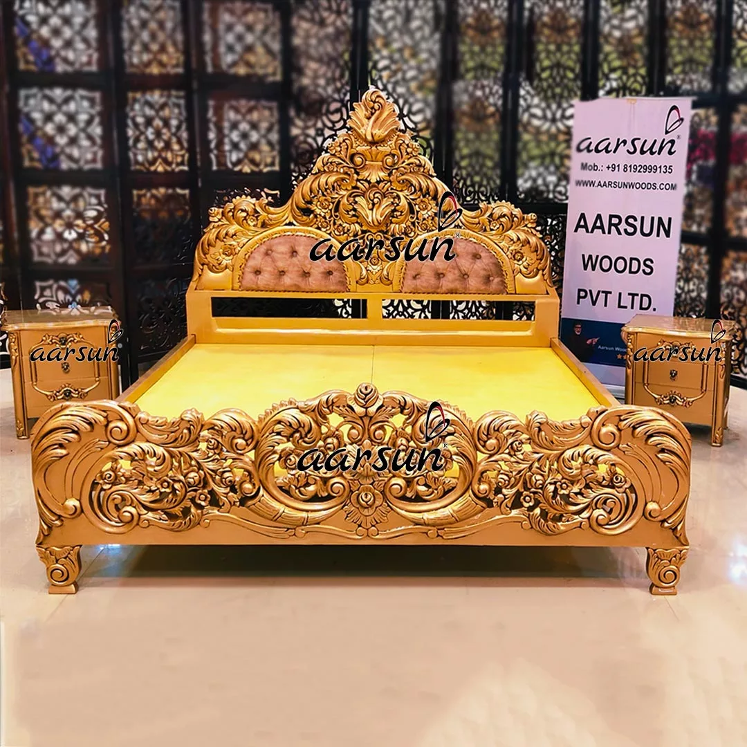 Image for Majestic King Size Golden Bed UH-YT-387