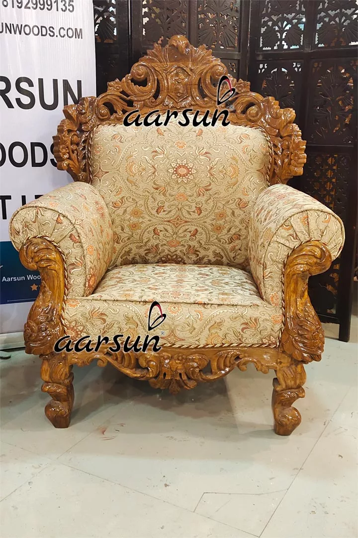 Aarsun Traditional Saharanpur Sofa Set-C