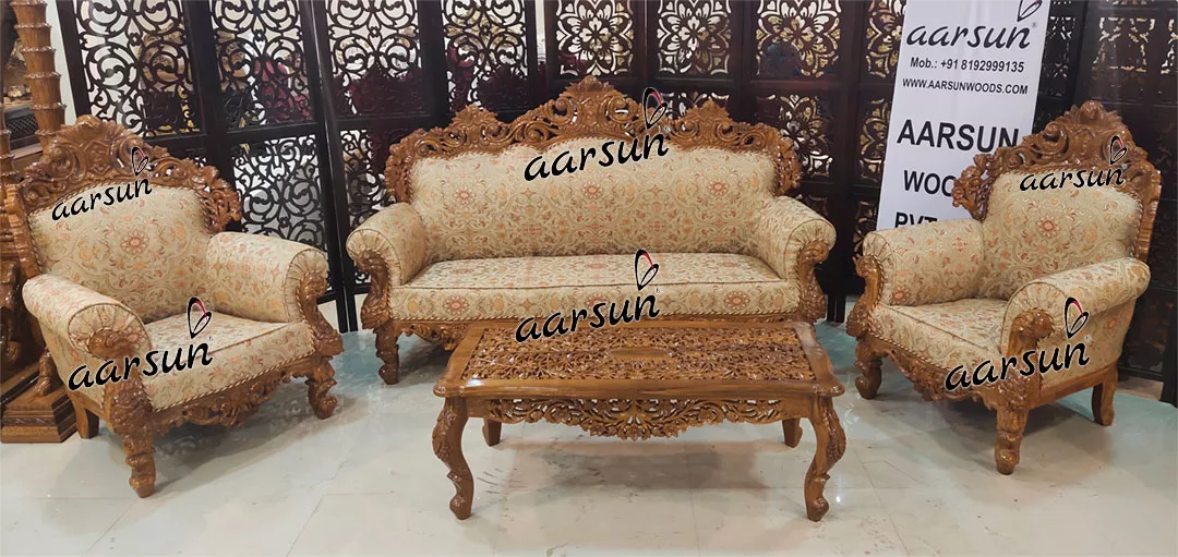 Aarsun Traditional Saharanpur Sofa Set UH-YT-378
