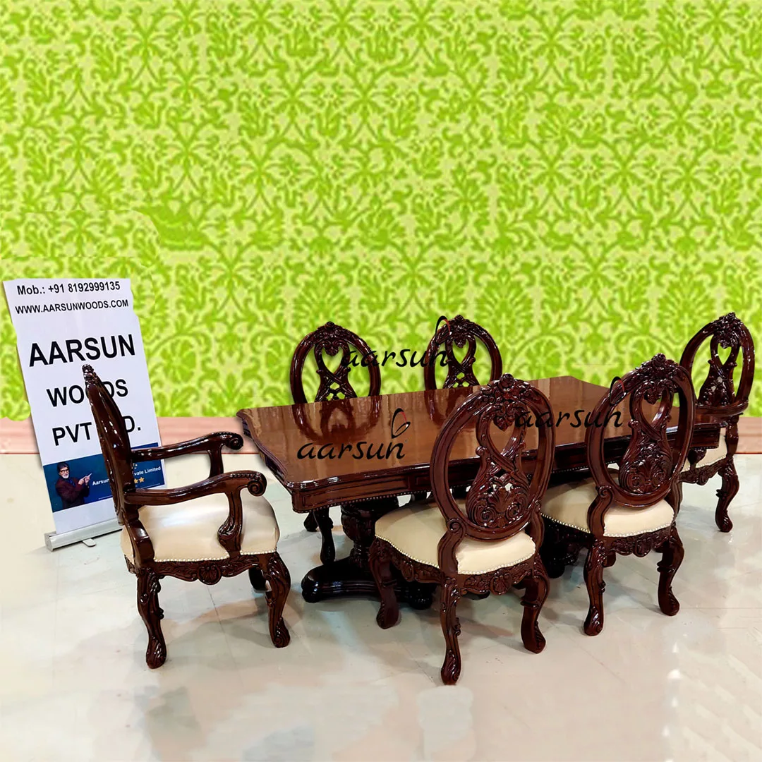Image for 6 Seater Dining Set in Dual Tone Finish UH-YT-442