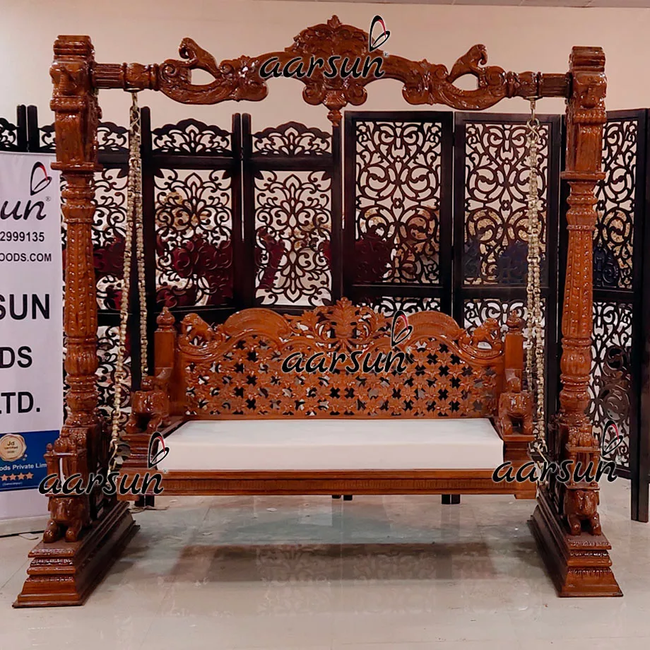 Classic Indoor Swing in Solid Teak